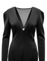 FETICO abito lungo nero con scollatura a Vshop online abiti donna