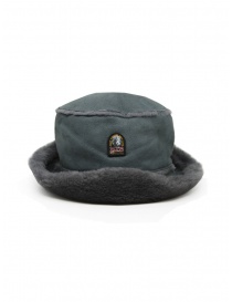 Parajumpers bucket hat in sheepskin PAACHA32 SHEARLING BLUE GRAPH.