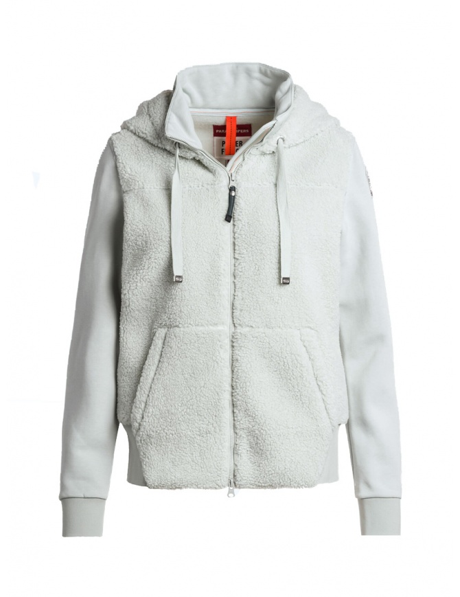 Parajumpers Moegi white plush hoodie PWFLPF33 MOEGI MOCHI 219 womens jackets online shopping
