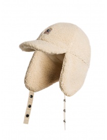 Parajumpers Power Jockey cappello sherpa in peluche bianco