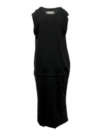 QBISM sleeveless dress in black cotton buy online