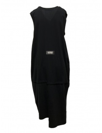 QBISM long black V-neck sleeveless dress