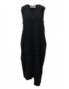 QBISM long black V-neck sleeveless dress buy online STYLE D BLACK JERSEY V-NECK