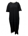 QBISM abito lungo nero bordo sfalsato acquista online STYLE E BLACK JERS.ASYMMETRICA