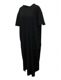 QBISM black off-the-shoulder hem long dress price