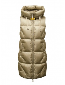 Parajumpers Zuly long padded vest in beige online