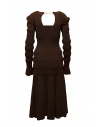 FETICO brown ribbed stretch midi dress shop online womens dresses