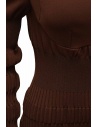 FETICO vestito midi elasticizzato a coste marrone FTC234-0709 DARK BROWN acquista online
