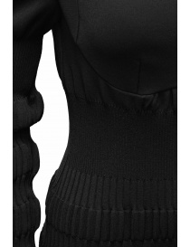 FETICO vestito midi elasticizzato a coste nero abiti donna acquista online