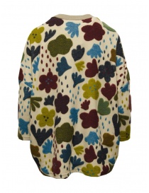 M.&Kyoko beige sweater with large colored flowers price
