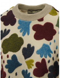 M.&Kyoko beige sweater with large colored flowers