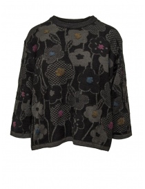 M.&Kyoko maglia pullover a fiori grigi e neri online