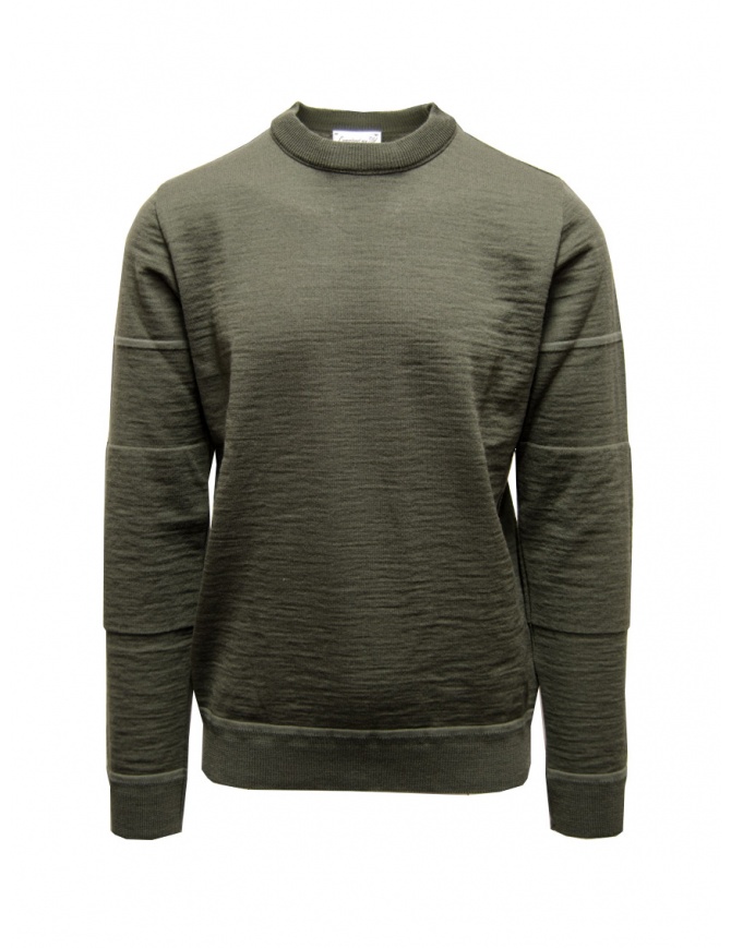 S.N.S. Herning green shaved wool pullover 477-00R NAT. GREEN U5 men s knitwear online shopping