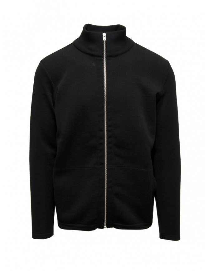 S.N.S Herning cardigan con la zip in lana nero 273-00L BLACK VOID cardigan uomo online shopping