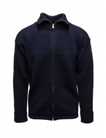 S.N.S. Herning blue fisherman cardigan with zip 175-00L MANUAL BLUE
