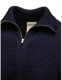 S.N.S. Herning cardigan pescatore blu con cerniera