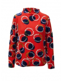 M.&Kyoko red sweater with blue velvet circles online