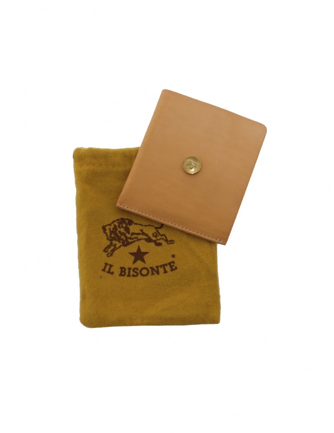 Light brown leather Il Bisonte wallet C0646 P NEUTRO PELLE 120 wallets online shopping