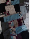 M.&Kyoko thin scarf in black patchwork wool shop online scarves