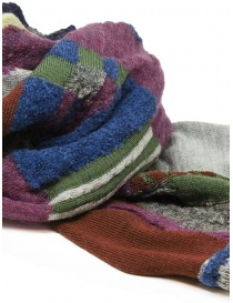 M.&Kyoko grey patchwork scarf in fine wool price