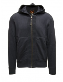 Parajumpers Wilton sweater with zip and hood in dark avio PMFLGR02 WILTON DARK AVIO 300 order online