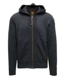 Parajumpers Wilton sweater with zip and hood in dark avio PMFLGR02 WILTON DARK AVIO 300 order online