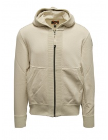 Maglieria uomo online: Parajumpers Wilton maglia con zip e cappuccio bianca naturale