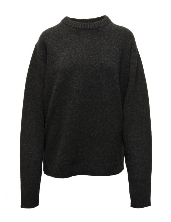 Stockholm Surfboard Club pullover nero con scritta logo KNM2B90 BLACK KNIT SWEAT maglieria donna online shopping