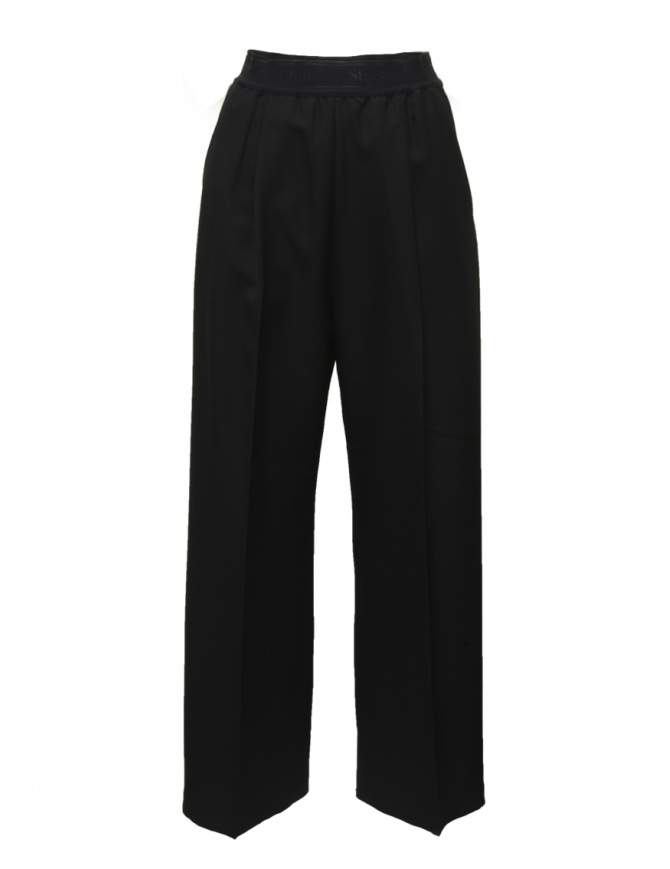 Stockholm Surfboard Club Elaine black wide trousers EW5B49 BLACK ELAINE womens trousers online shopping