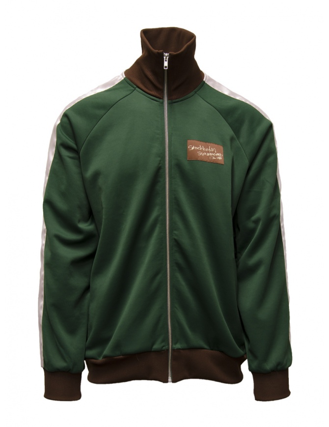 Stockholm Surfboard Club green sweat jacket TU3G53 FALL GREEN TRACK men s knitwear online shopping