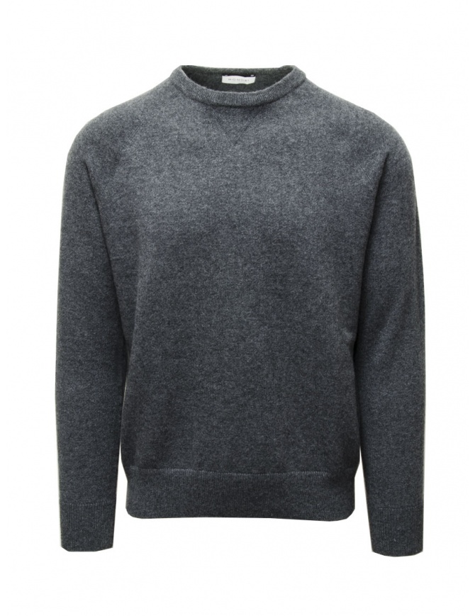 Monobi French Terry granite grey cashmere pullover 14287516 GRANIT 20293 men s knitwear online shopping