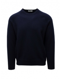 Monobi French Terry pullover blu scuro in cashmere 14287516 BELUGA 20291 ordine online