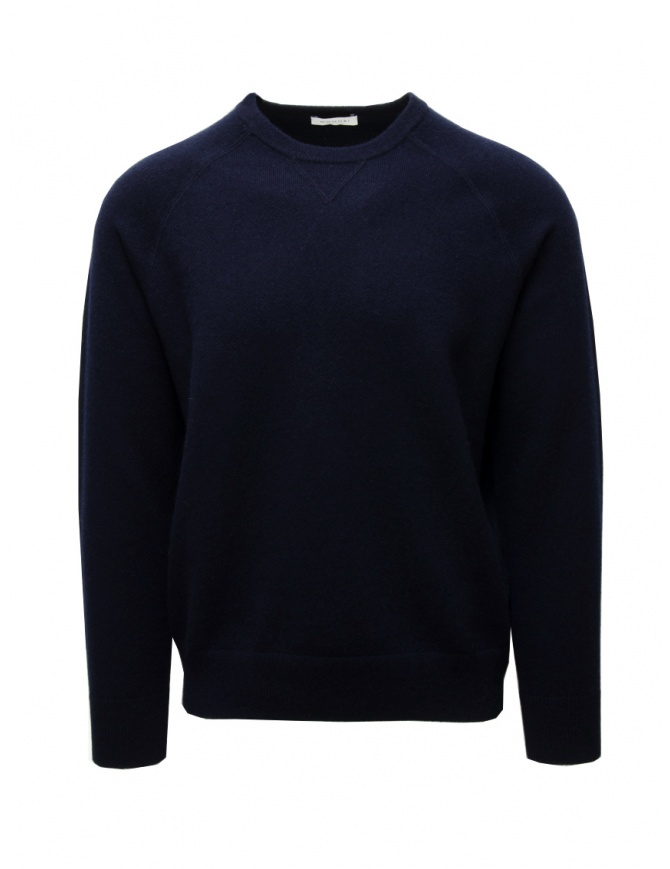 Monobi French Terry dark blue cashmere pullover 14287516 BELUGA 20291 men s knitwear online shopping