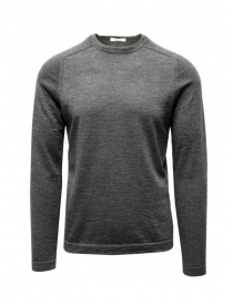 Monobi Jersey Stitch grey thin cashmere sweater 14289516 GRANIT 20293 order online