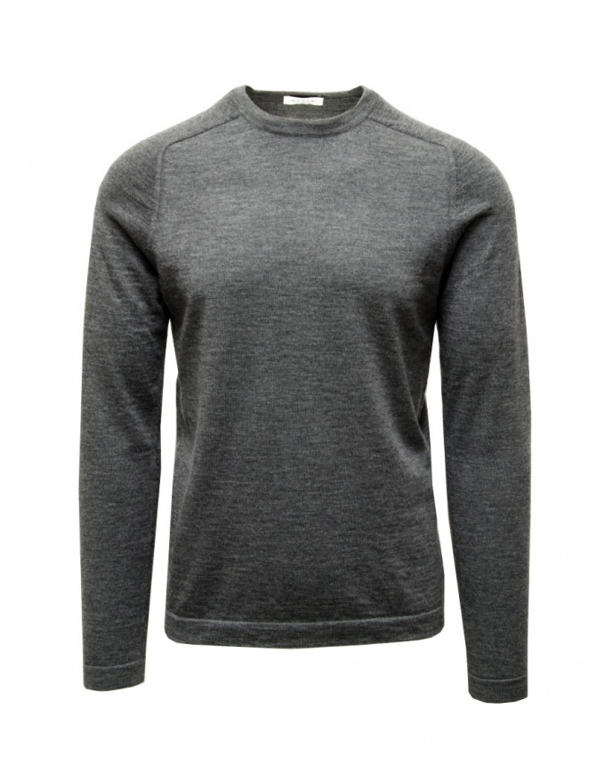 Monobi Jersey Stitch grey thin cashmere sweater 14289516 GRANIT 20293 men s knitwear online shopping