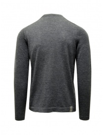 Monobi Jersey Stitch grey thin cashmere sweater buy online