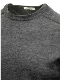 Monobi Jersey Stitch grey thin cashmere sweater price