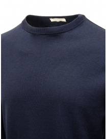 Monobi Wholegarment sweater in blue cotton and cashmere men s knitwear buy online