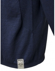 Monobi Wholegarment sweater in blue cotton and cashmere buy online