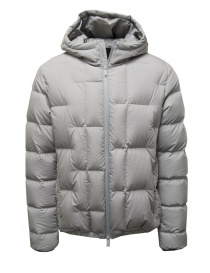 Mens jackets online: Monobi Cotton Pop light grey sustainable down jacket