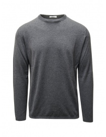 Monobi Wholegarment pullover in cotone e cashmere grigio medio 13644515 GREY MED.MEL. 3 ordine online