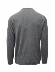 Monobi Wholegarment medium grey cotton and cashmere pullover buy online