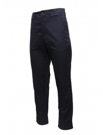 Monobi Bio Gabardine Origin Chino blue cotton trousers buy online