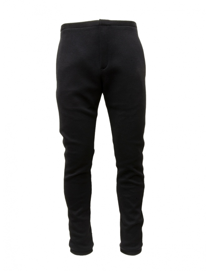 Label Under Construction Axis XY pantaloni neri in cotone e cashmere 42CMPN137 T03/BK pantaloni uomo online shopping
