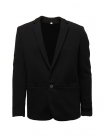Mens suit jackets online: Label Under Construction black cashmere and cotton blazer
