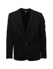 Label Under Construction black cashmere and cotton blazer 42CMJC132 T03/BK