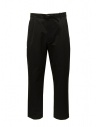 Goldwin One Tuck black tapered trousers with buckle buy online GL73172 BLACK