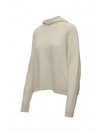 Ma'ry'ya hooded sweater in ivory white wool