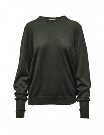 Ma'ry'ya thin sweater in military green merino wool YLK070 E10MILITARY order online