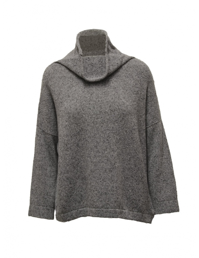 Ma'ry'ya maglia grigia collo a cratere YLK038 G2GREY maglieria donna online shopping